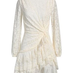 Maje Cream Lace Dress